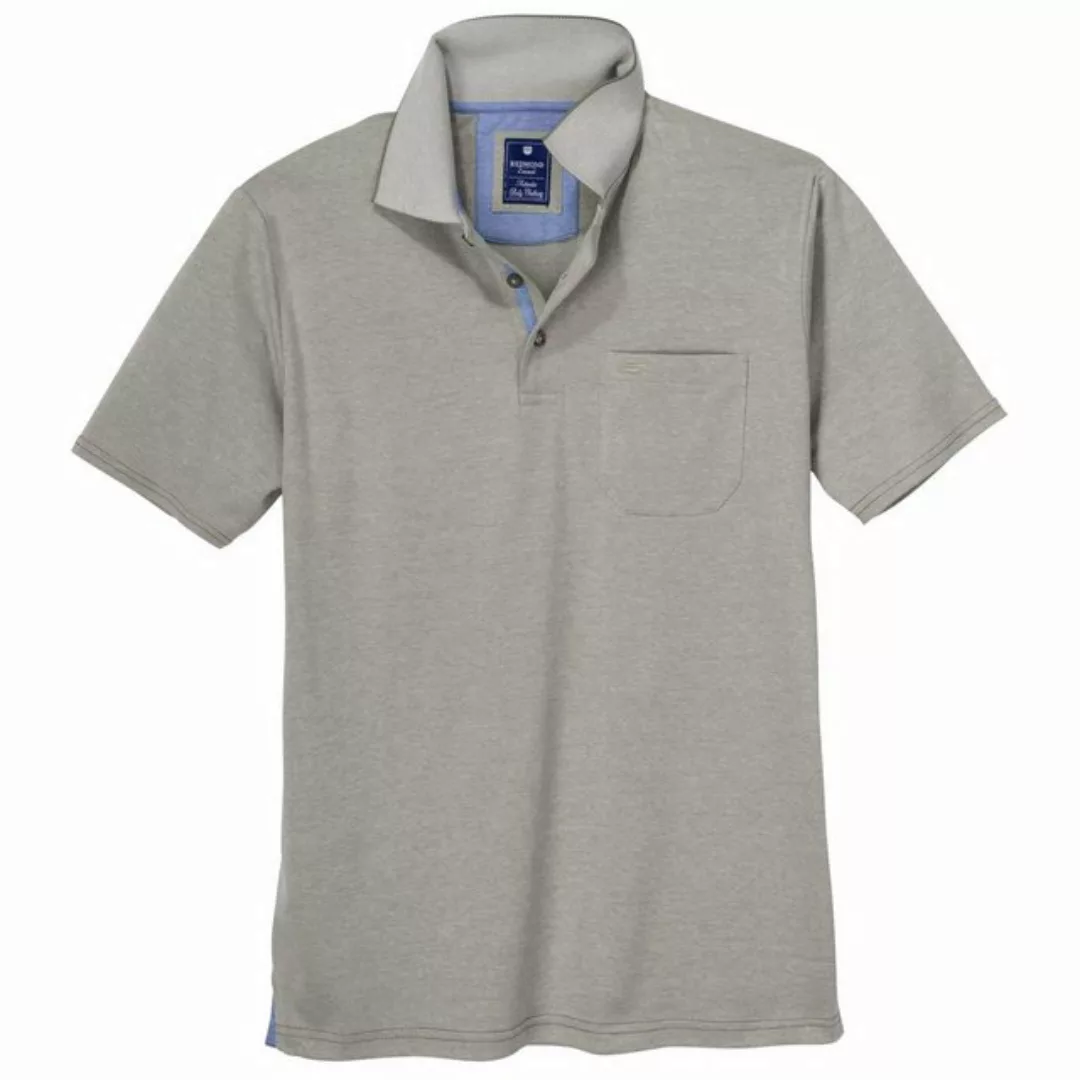 Redmond Poloshirt Große Größen Poloshirt braun melange "Wash & Wear" Redmon günstig online kaufen