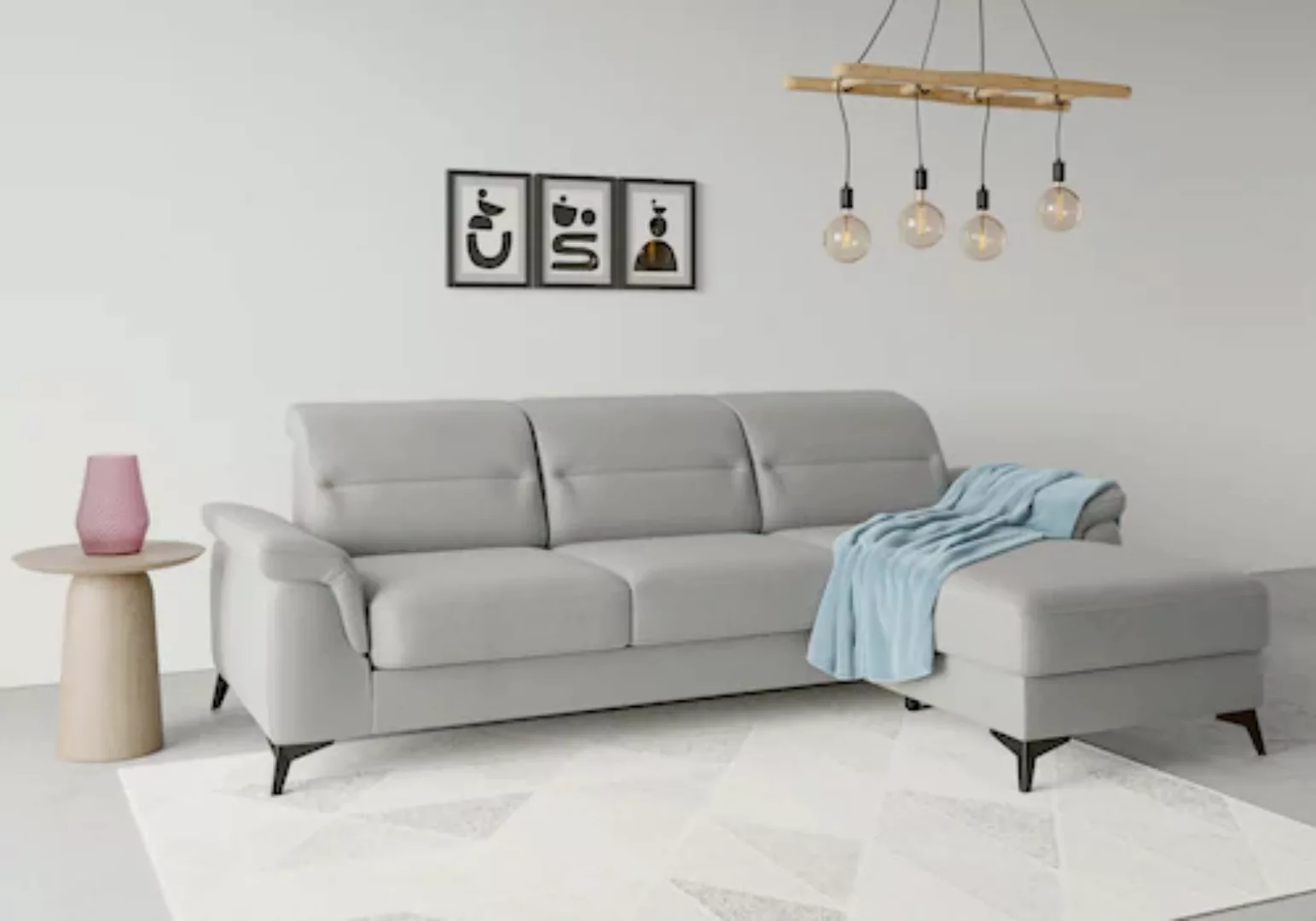 sit&more Ecksofa »Sinatra L-Form«, mit Recamiere, optional mit Kopfteilvers günstig online kaufen