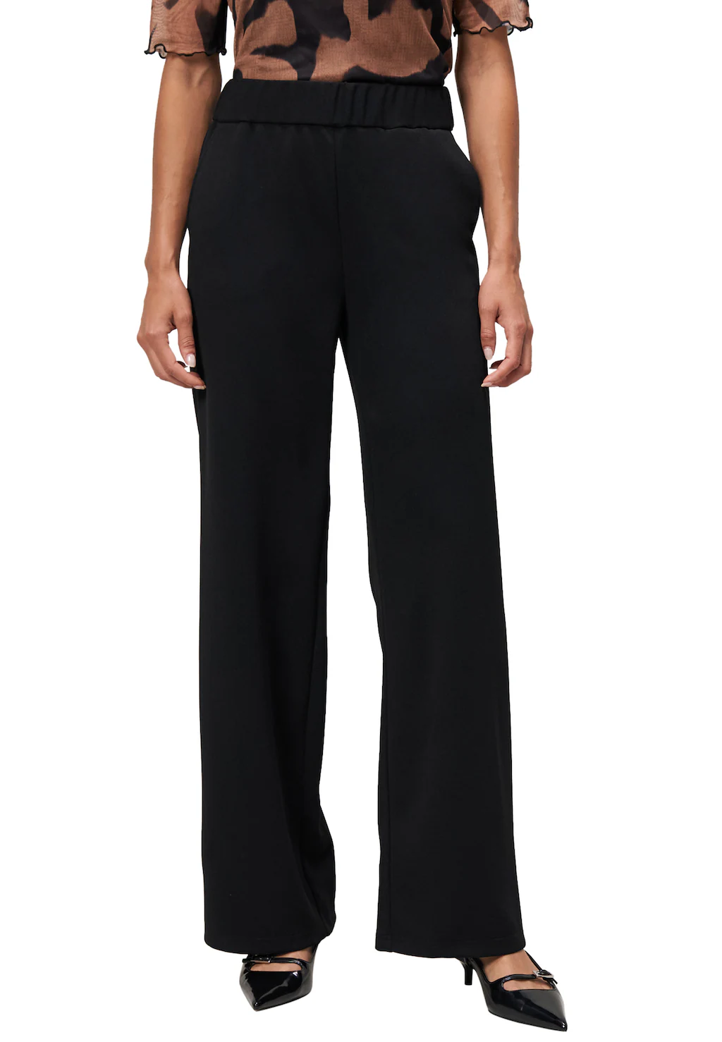 Zero Stoffhose "zero Damen Stoffhose mit elastischem Bund 30 Inch", Plain/o günstig online kaufen
