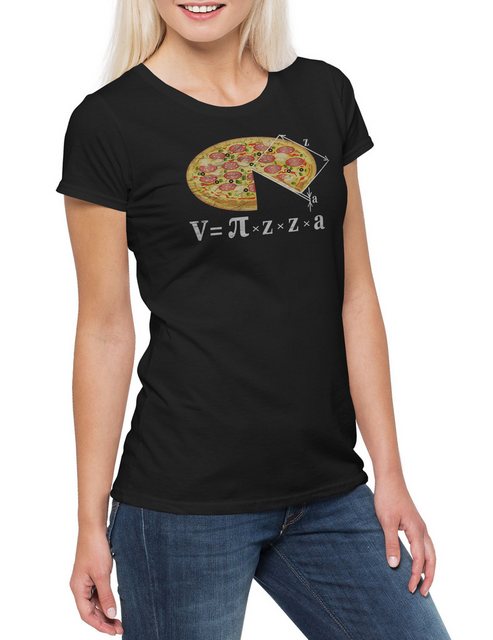 Urban Backwoods Print-Shirt V = Pizza I Damen T-Shirt Lehrer Fun Teacher Pr günstig online kaufen