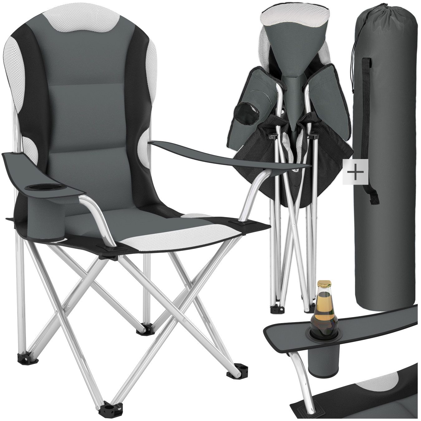 tectake Campingstuhl Klappstuhl mit Polsterung (Set., günstig online kaufen