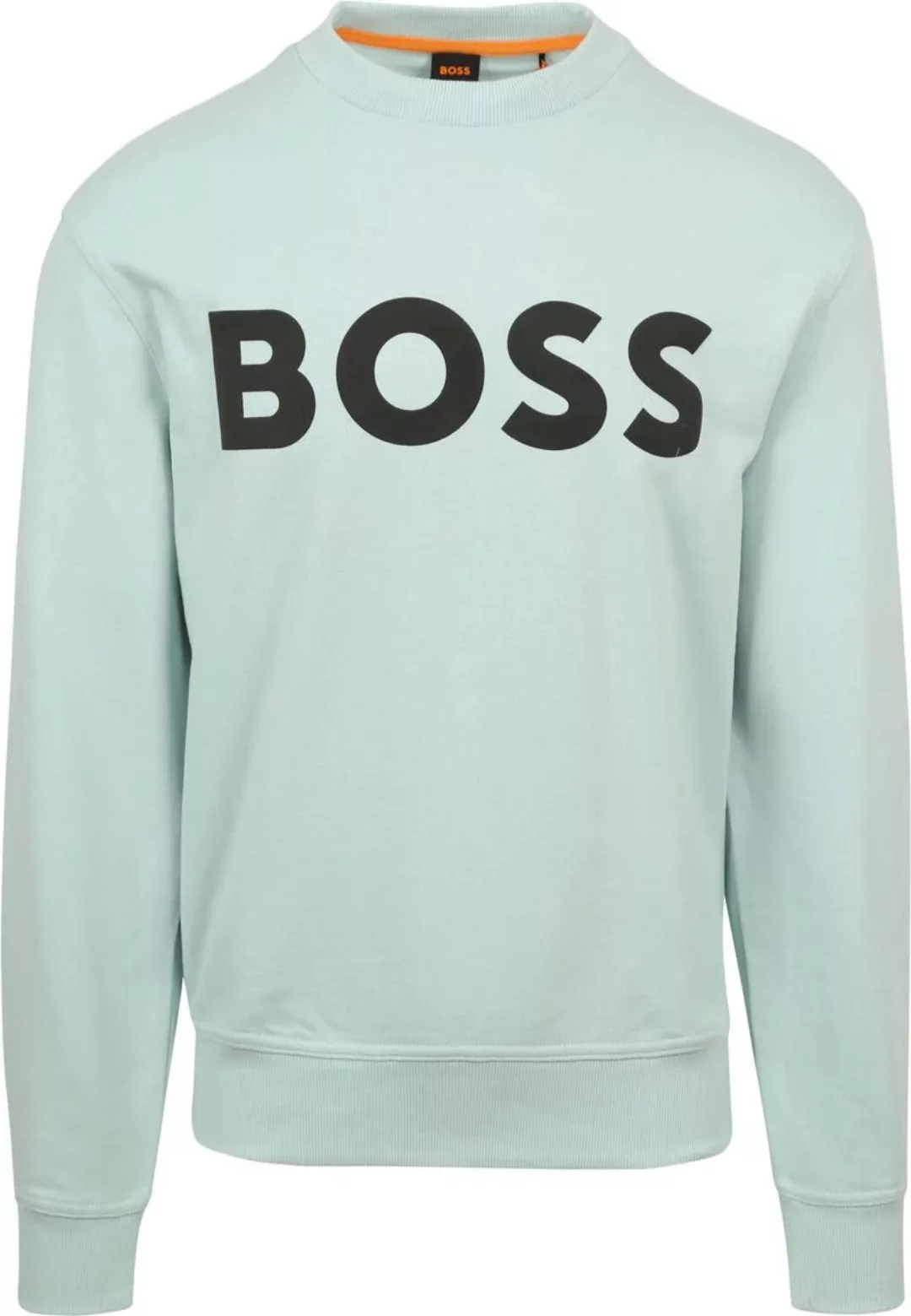 BOSS Sweater Logo Türkis  - Größe XXL günstig online kaufen
