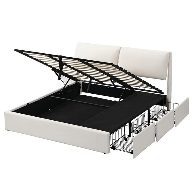 DOPWii Stauraumbett 180*200cm,Hydraulisches Bett,3 Schubladen,Bettkasten zu günstig online kaufen