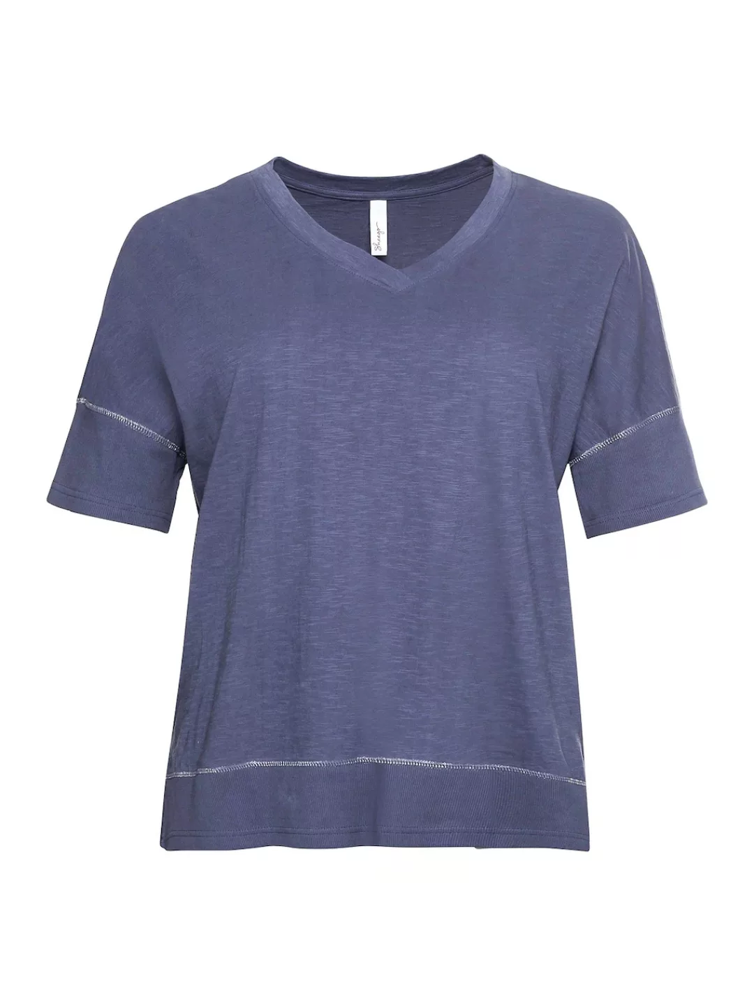 Sheego T-Shirt "Große Größen", aus Strukturqualität, mit Seitenschlitzen günstig online kaufen