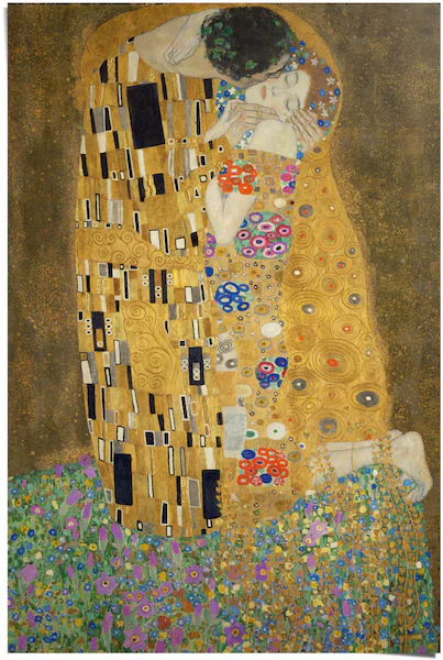 Reinders! Poster »Poster Der Kuss Gustav Klimt«, Kunst, (1 St.) günstig online kaufen