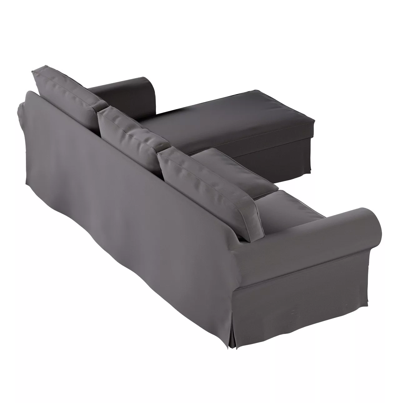 Bezug für Ektorp 2-Sitzer Sofa mit Recamiere, braun, Ektorp 2-Sitzer Sofabe günstig online kaufen