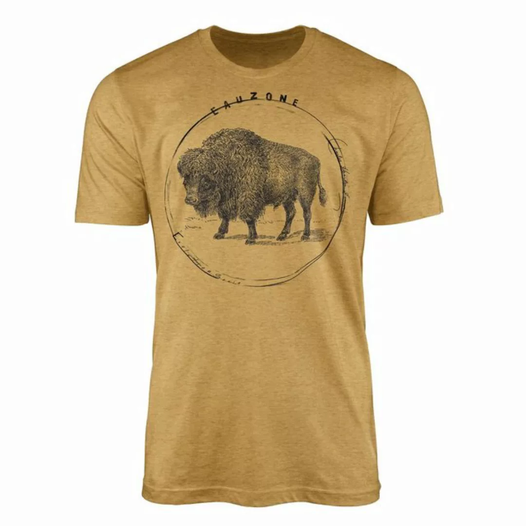 Sinus Art T-Shirt Evolution Herren T-Shirt Bison günstig online kaufen