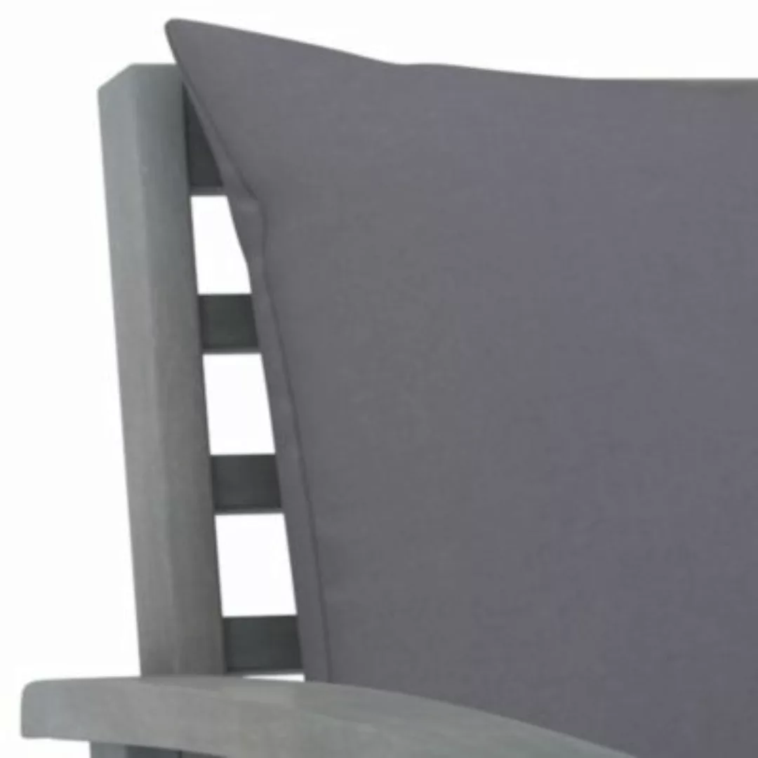 5-tlg. Garten-lounge-set Mit Auflagen Massivholz Akazie Grau günstig online kaufen