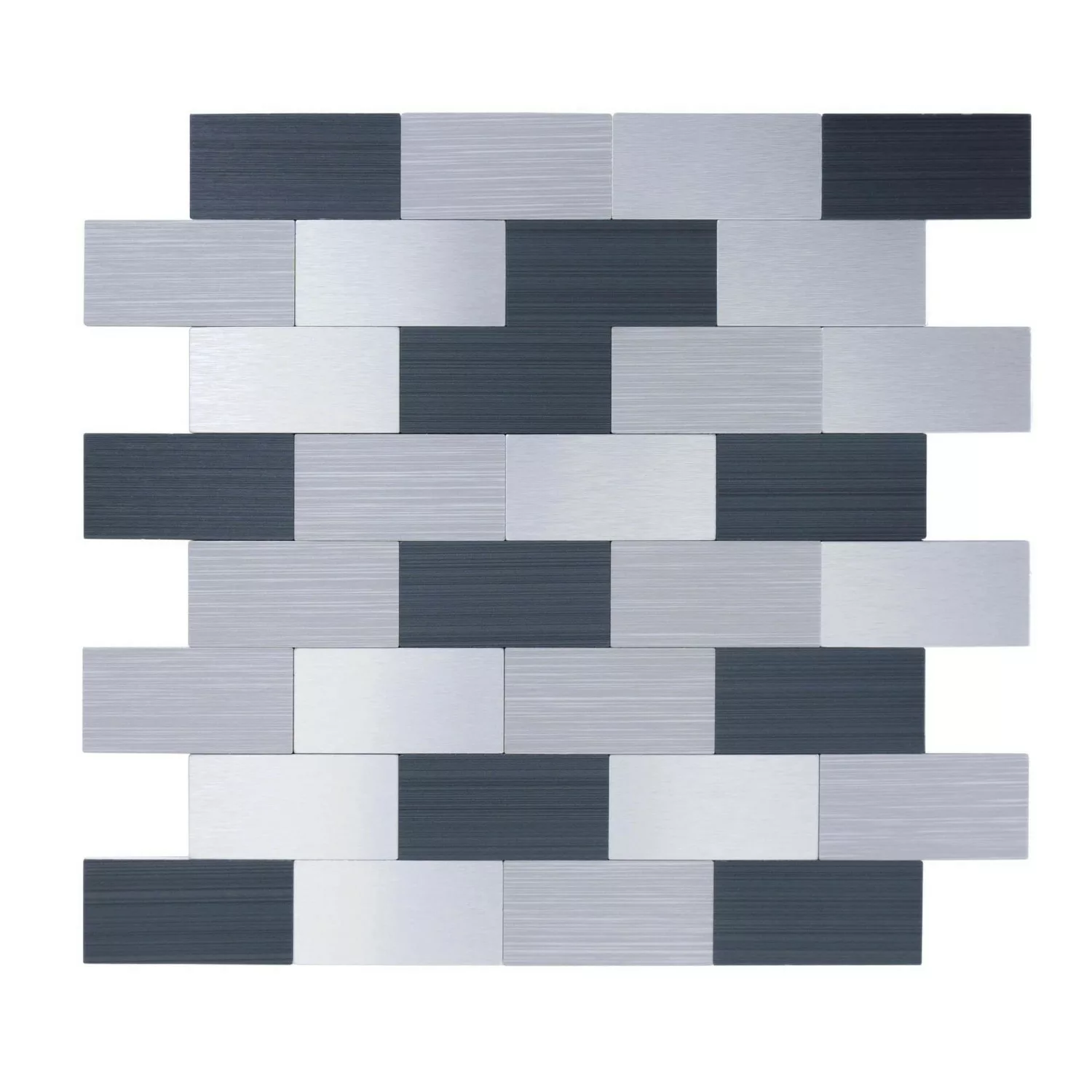 Dalsys Selbstklebende Fliesen 1m² 11 Stück Rechteck Grau Mix Silber günstig online kaufen