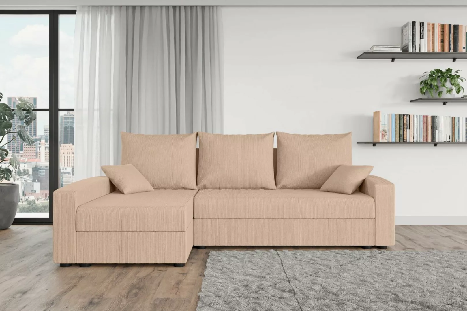 ALTDECOR Ecksofa RAVENA-L, Couch mit Schlaffunktion, Stauraum Wohnlandschaf günstig online kaufen