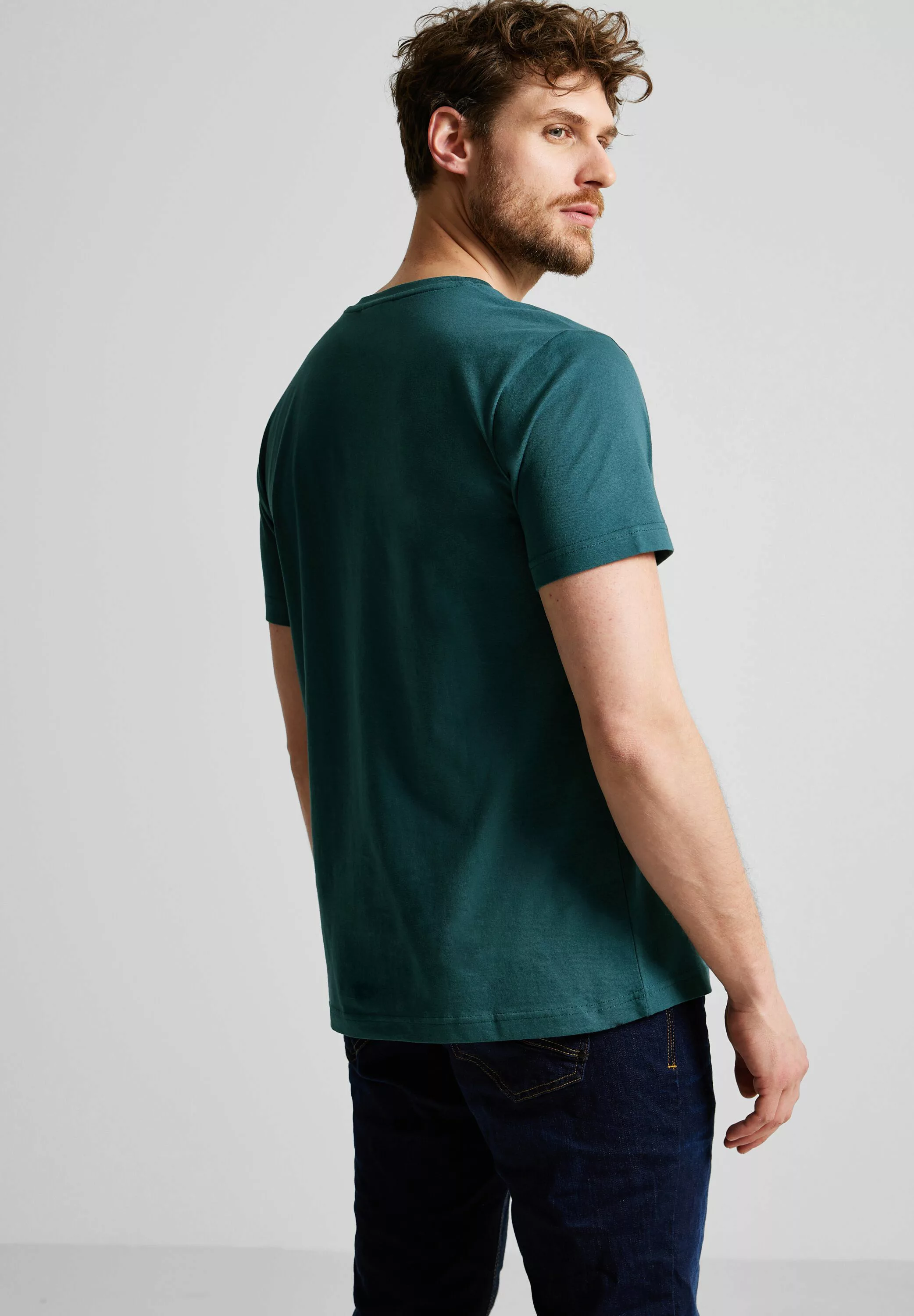 STREET ONE MEN T-Shirt, mit Wording günstig online kaufen