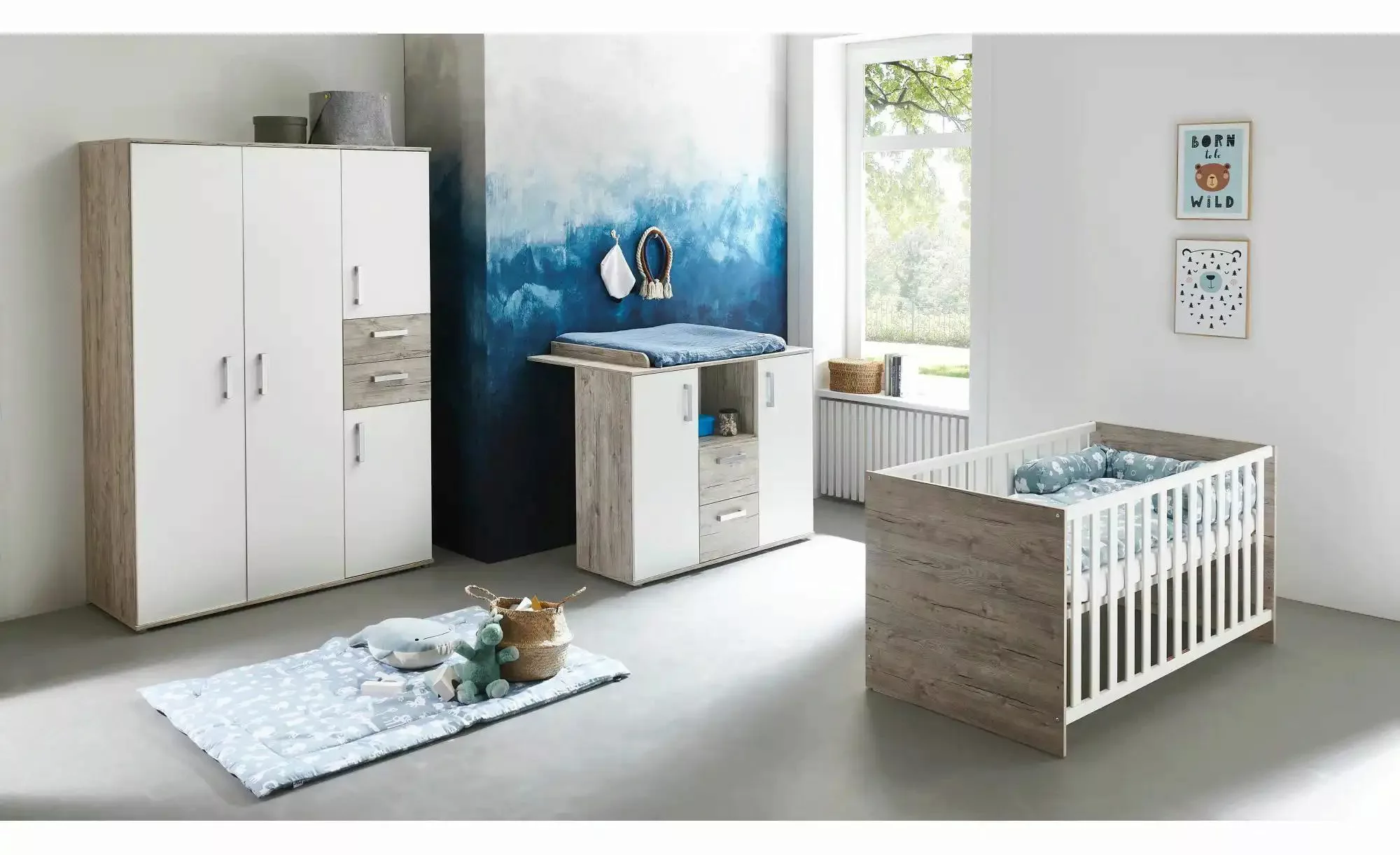 Babyzimmer 3er-Set  Bennet ¦ mehrfarbig ¦ Maße (cm): B: 387 H: 361 Baby > B günstig online kaufen