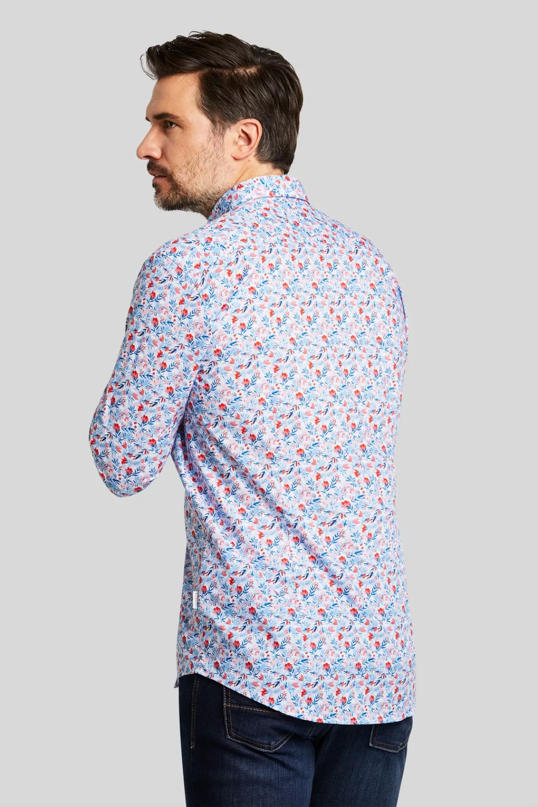 bugatti Langarmhemd, mit einem floralem Print günstig online kaufen