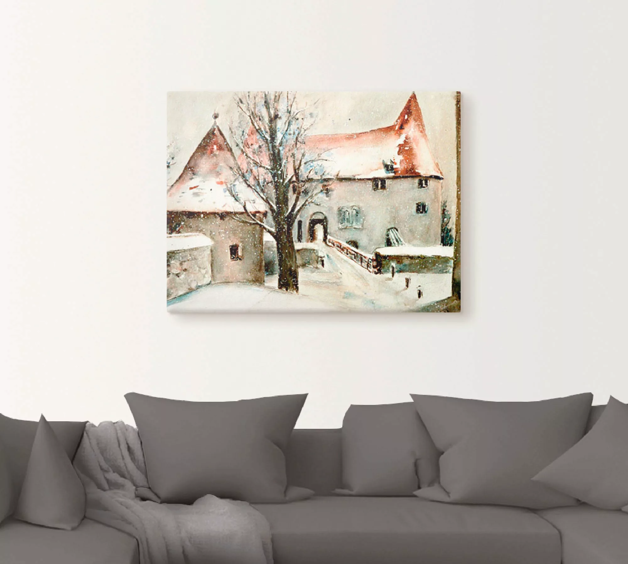 Artland Wandbild »Winter auf der Burg«, Gebäude, (1 St.), als Leinwandbild, günstig online kaufen
