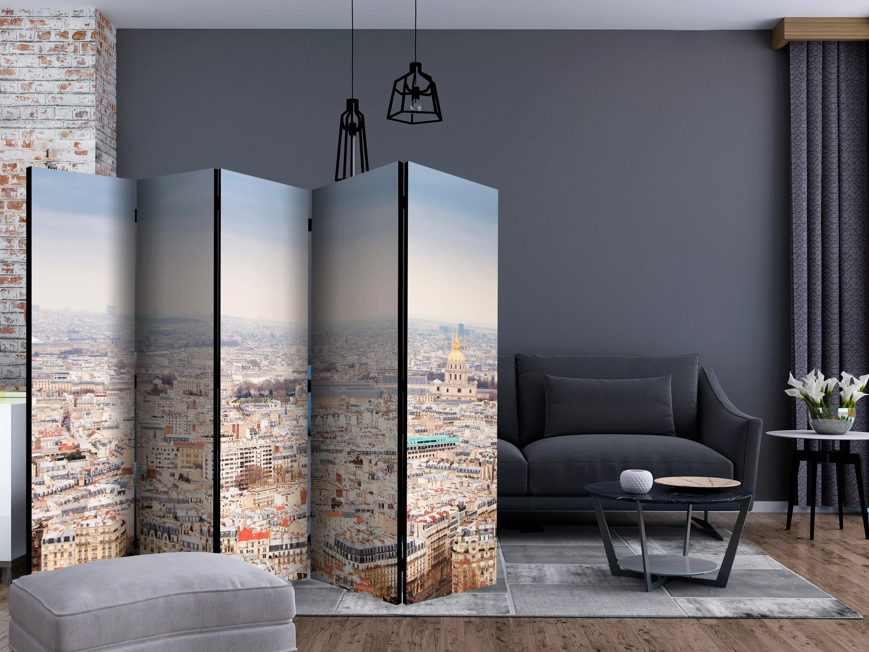 5-teiliges Paravent - Paris Streets Ii [room Dividers] günstig online kaufen