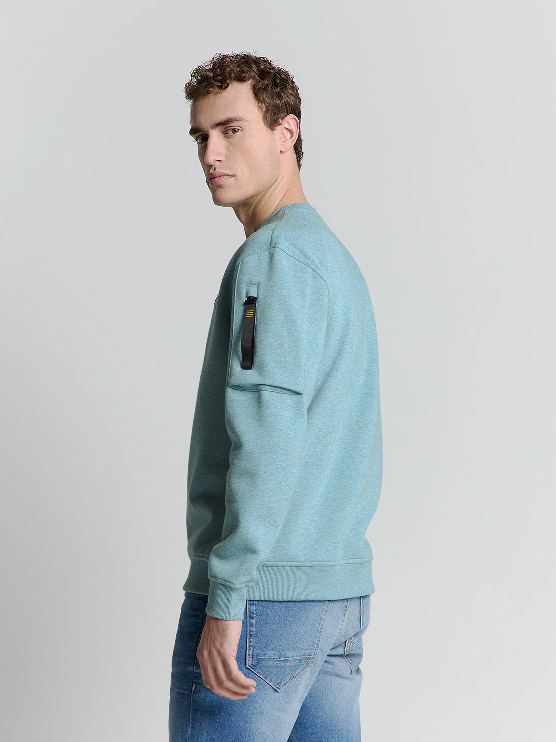 NO EXCESS Sweater "No Excess Rundhalspullover Sweater Crewneck Melange" günstig online kaufen