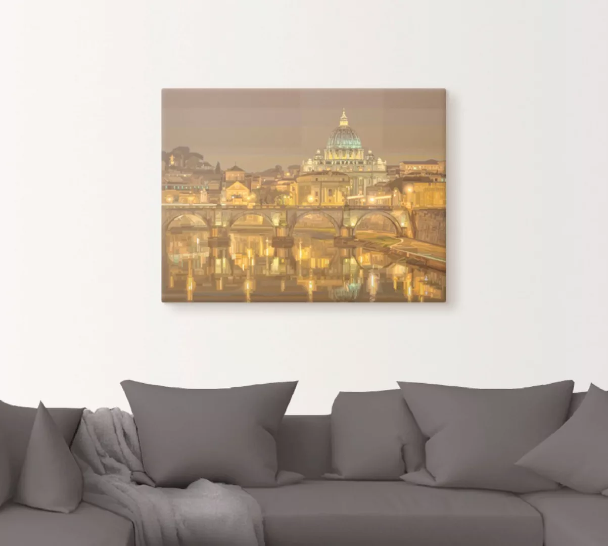 Artland Leinwandbild »Rom Petersdom«, Italien, (1 St.), auf Keilrahmen gesp günstig online kaufen