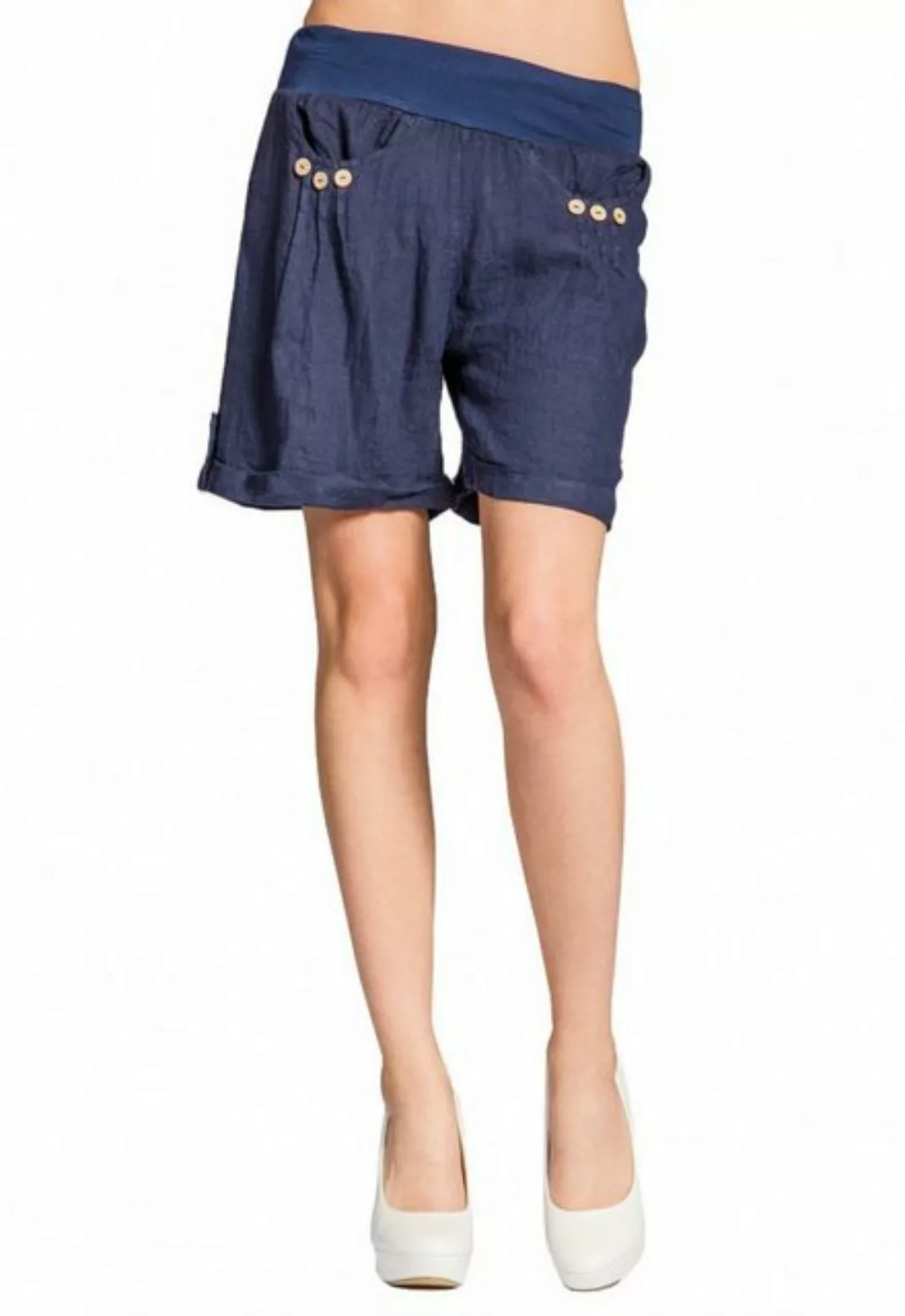 Caspar Shorts BST002 Damen Leinen Shorts günstig online kaufen