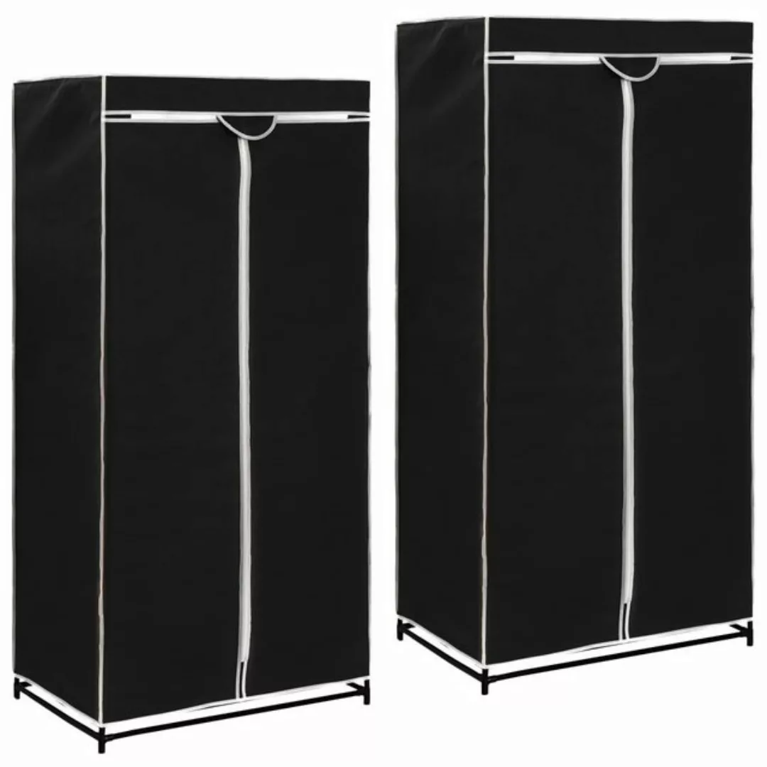 vidaXL Kleiderschrank Kleiderschränke Stoffschrank 2 Stk Schwarz 7550160 cm günstig online kaufen