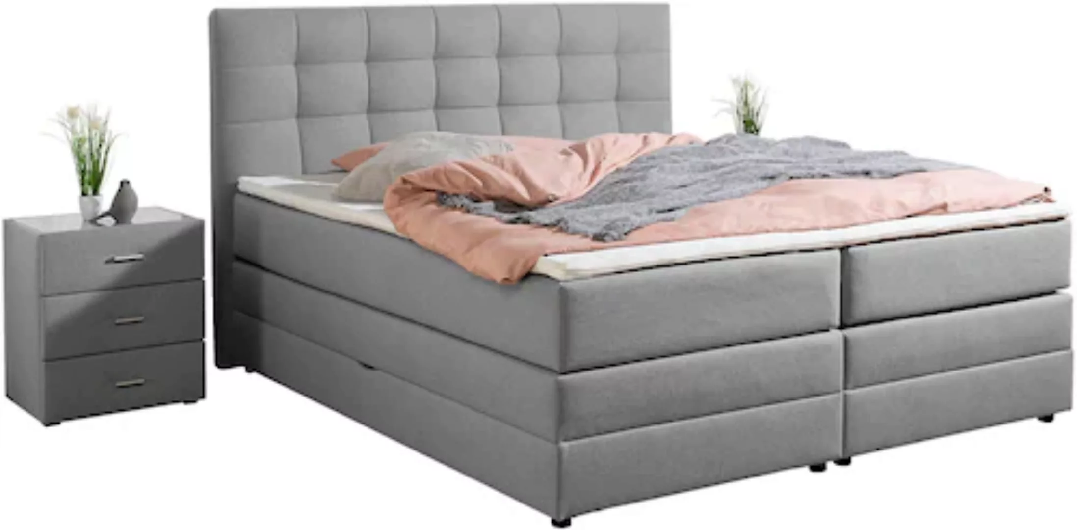 Places of Style Boxspringbett »Ethan«, inkl. Topper und geräumigen Bettkast günstig online kaufen