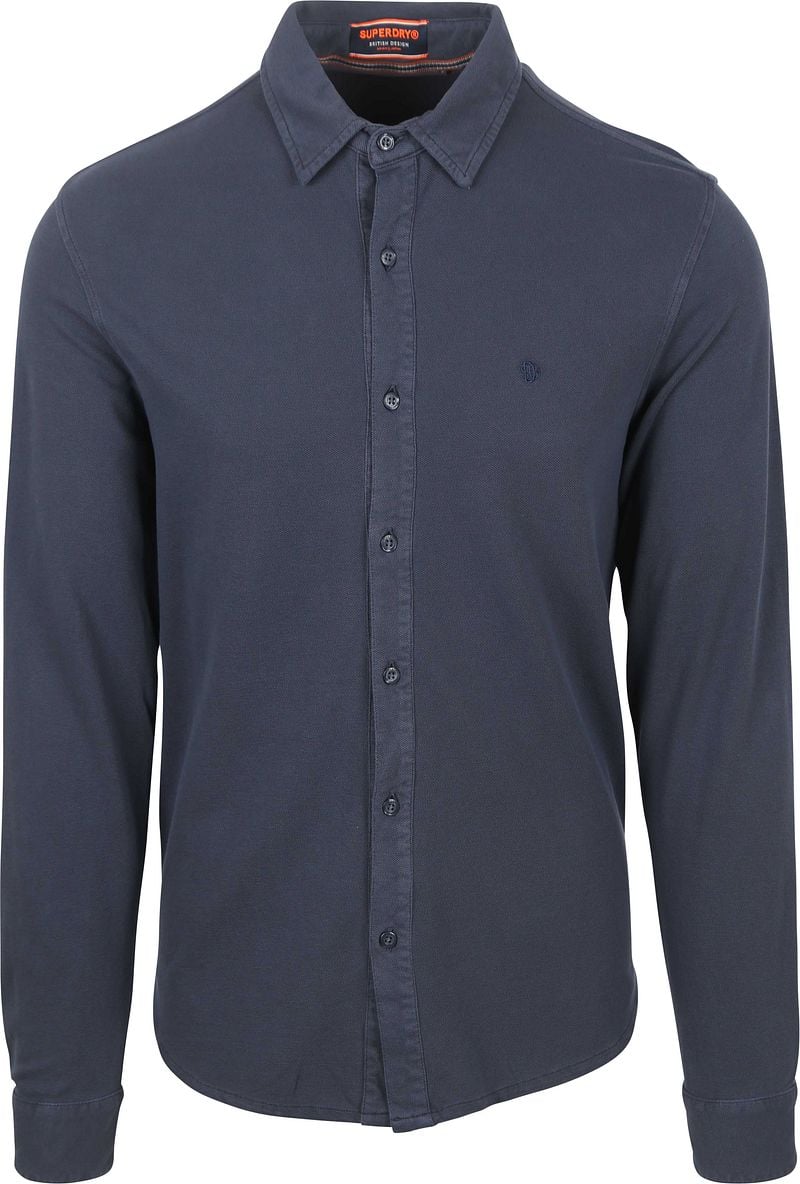 Superdry Shirt Vintage Destroy Pique Sailing Navy - Größe XXL günstig online kaufen