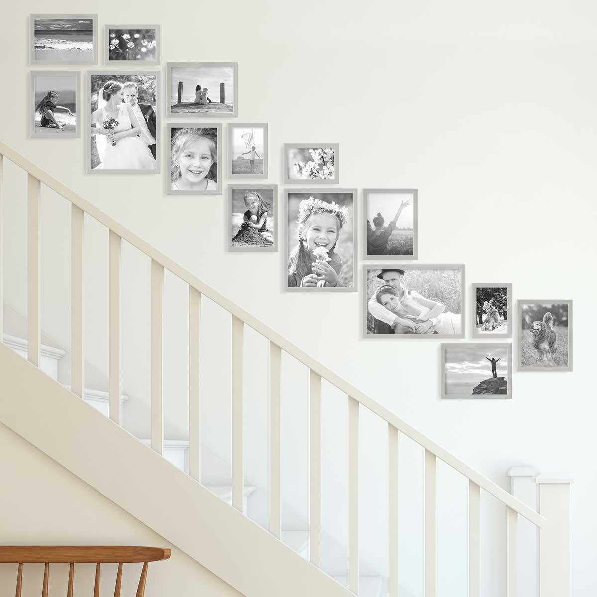 PHOTOLINI Bilderrahmen 15er Set Modern Schmal günstig online kaufen