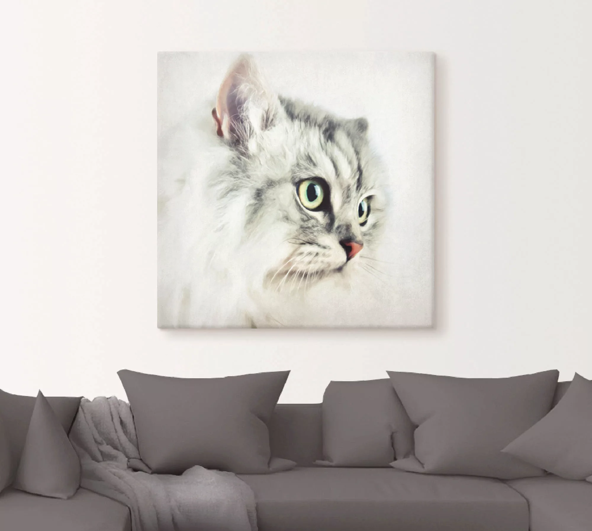 Artland Wandbild "Katzenporträt", Haustiere, (1 St.), als Leinwandbild, Pos günstig online kaufen