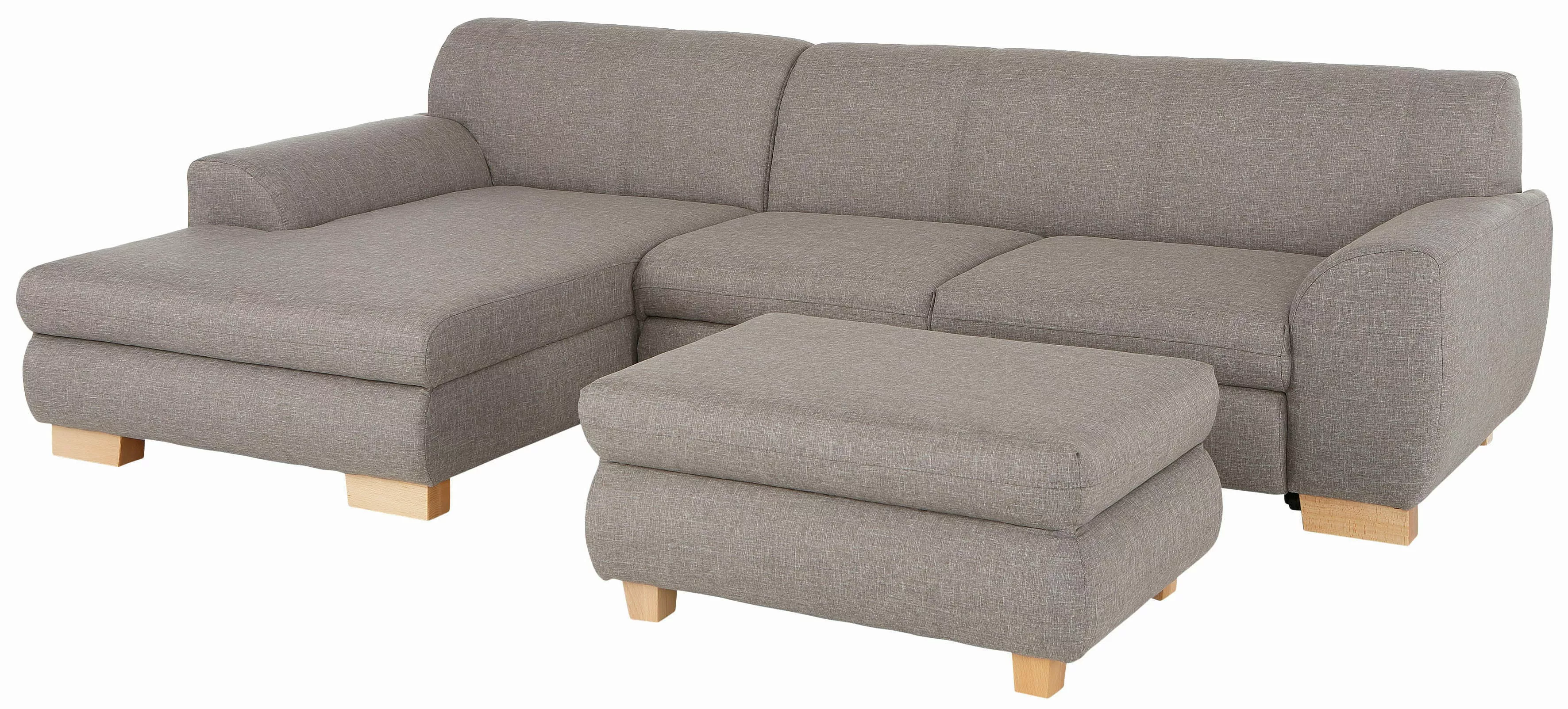 Home affaire Ecksofa Nika L-Form, Polsterecke, Struktur fein oder Melrose/S günstig online kaufen