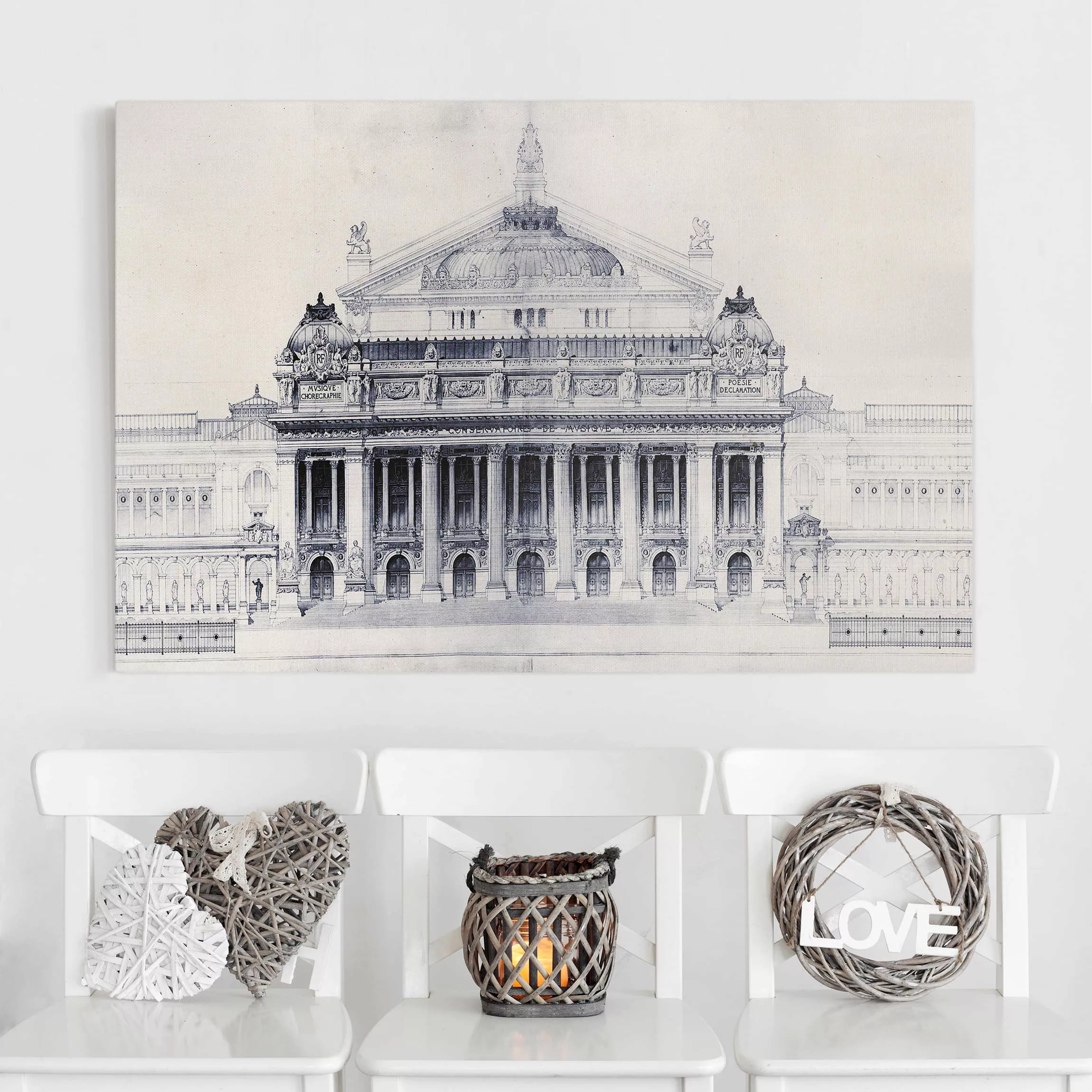 Leinwandbild Architektur & Skyline - Querformat Prix de Rome Skizze II günstig online kaufen