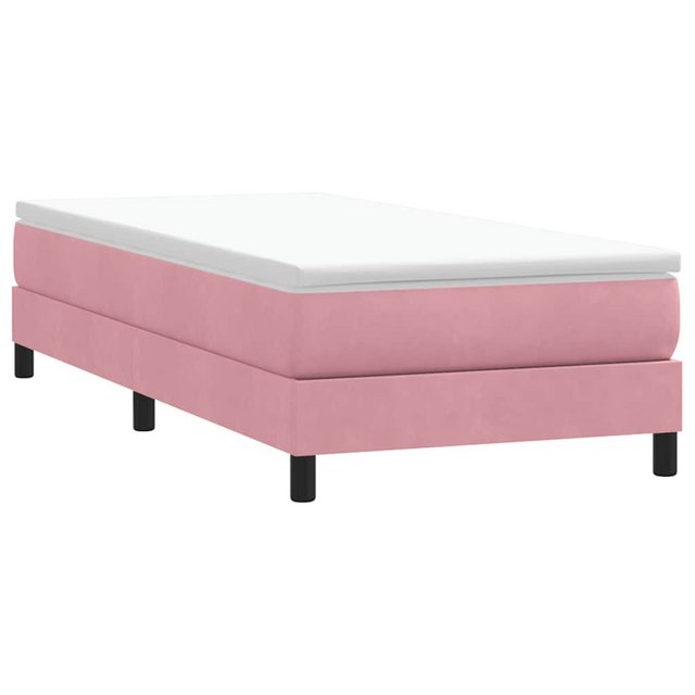 vidaXL Bett Boxspringbett ohne Matratze Rosa 100x220 cm Samt günstig online kaufen