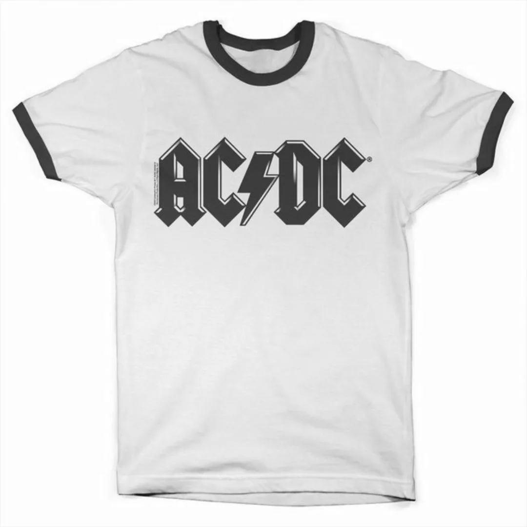 AC/DC T-Shirt Black Logo Retro Ringer Tee günstig online kaufen