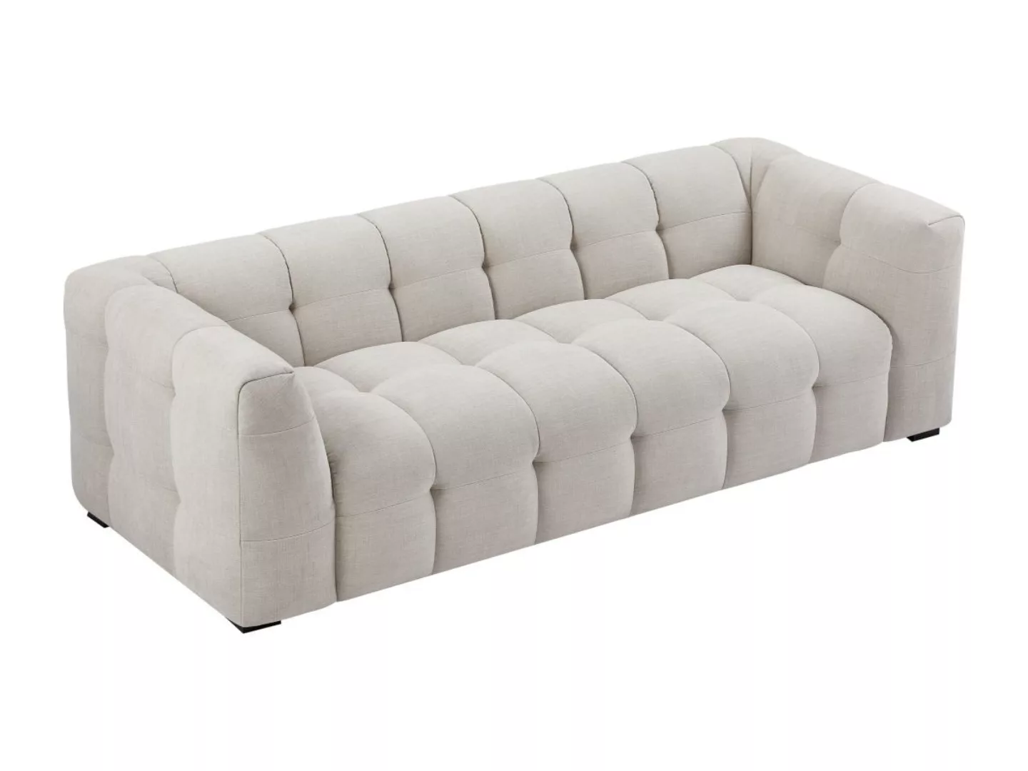 Sofa 3-Sitzer - melierter-Stoff - Beige - DILOME von Pascal Morabito günstig online kaufen