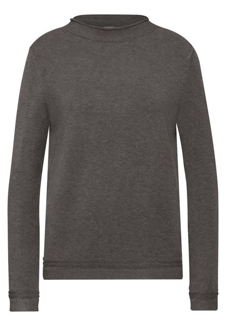 STREET ONE Strickpullover STREET ONE / Da.Strick / QR_rolled edge collar sw günstig online kaufen