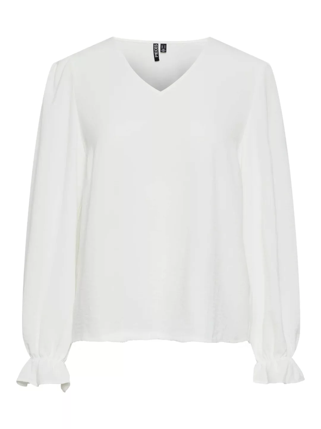 pieces Langarmshirt "PCTIFFANY LS V-NECK TOP NOOS BC" günstig online kaufen