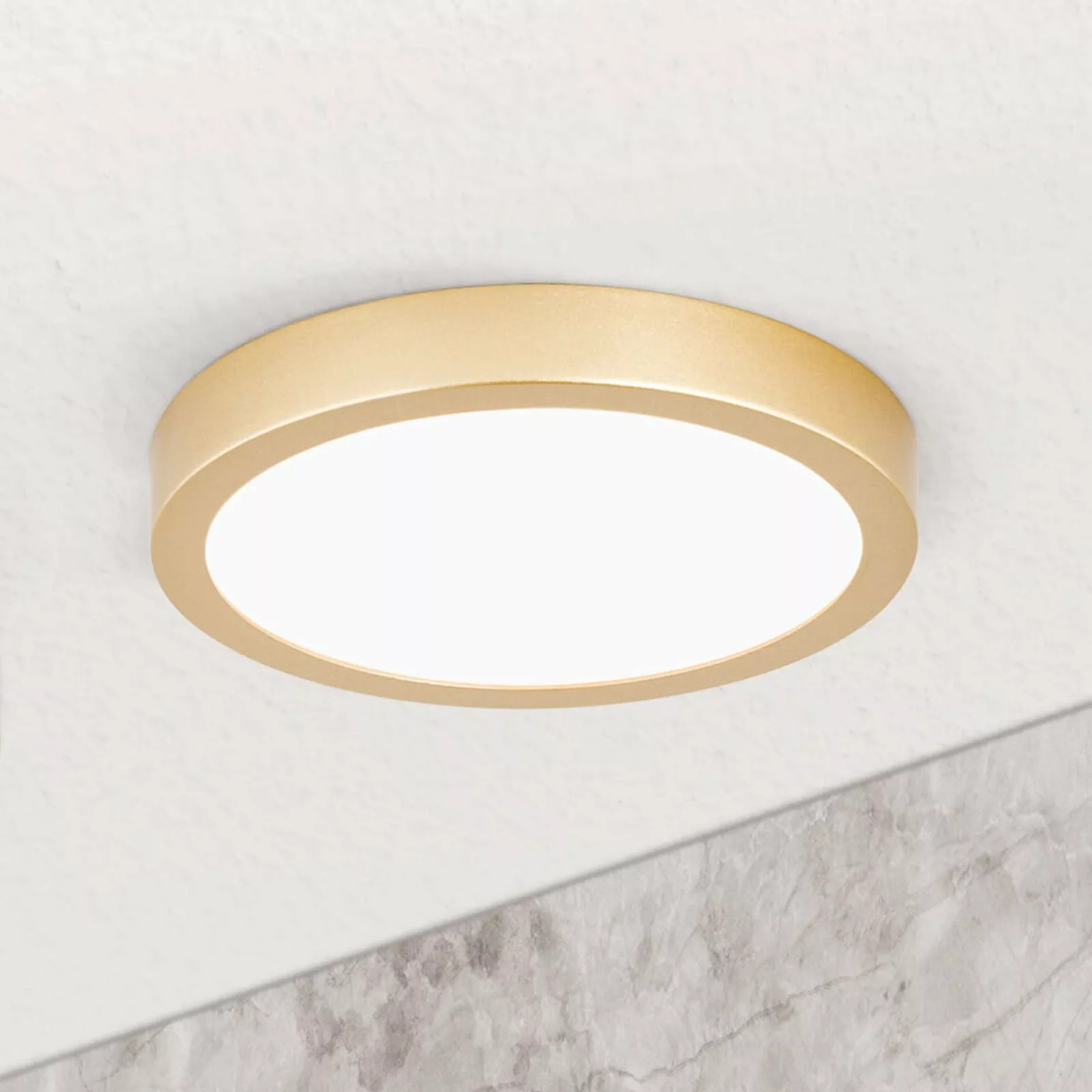 LED-Deckenleuchte Vika, rund, gold matt, Ø 18cm günstig online kaufen