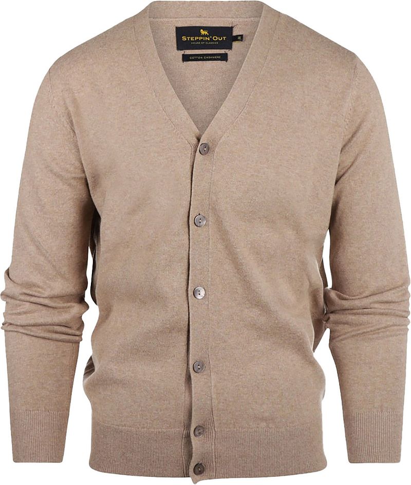 Steppin' Out Strickjacke Cotton Cashmere Beige - Größe XXL günstig online kaufen