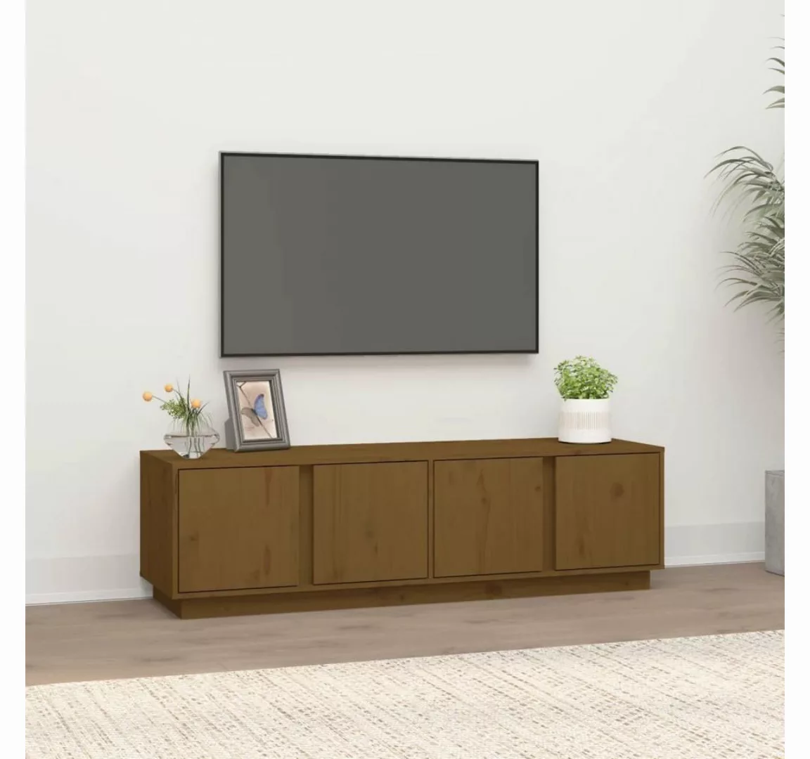 furnicato TV-Schrank Honigbraun 140x40x40 cm Massivholz Kiefer günstig online kaufen