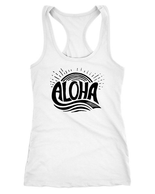 Neverless Tanktop Damen Tank-Top Aloha Wellen Surfing Sommer Racerback Neve günstig online kaufen