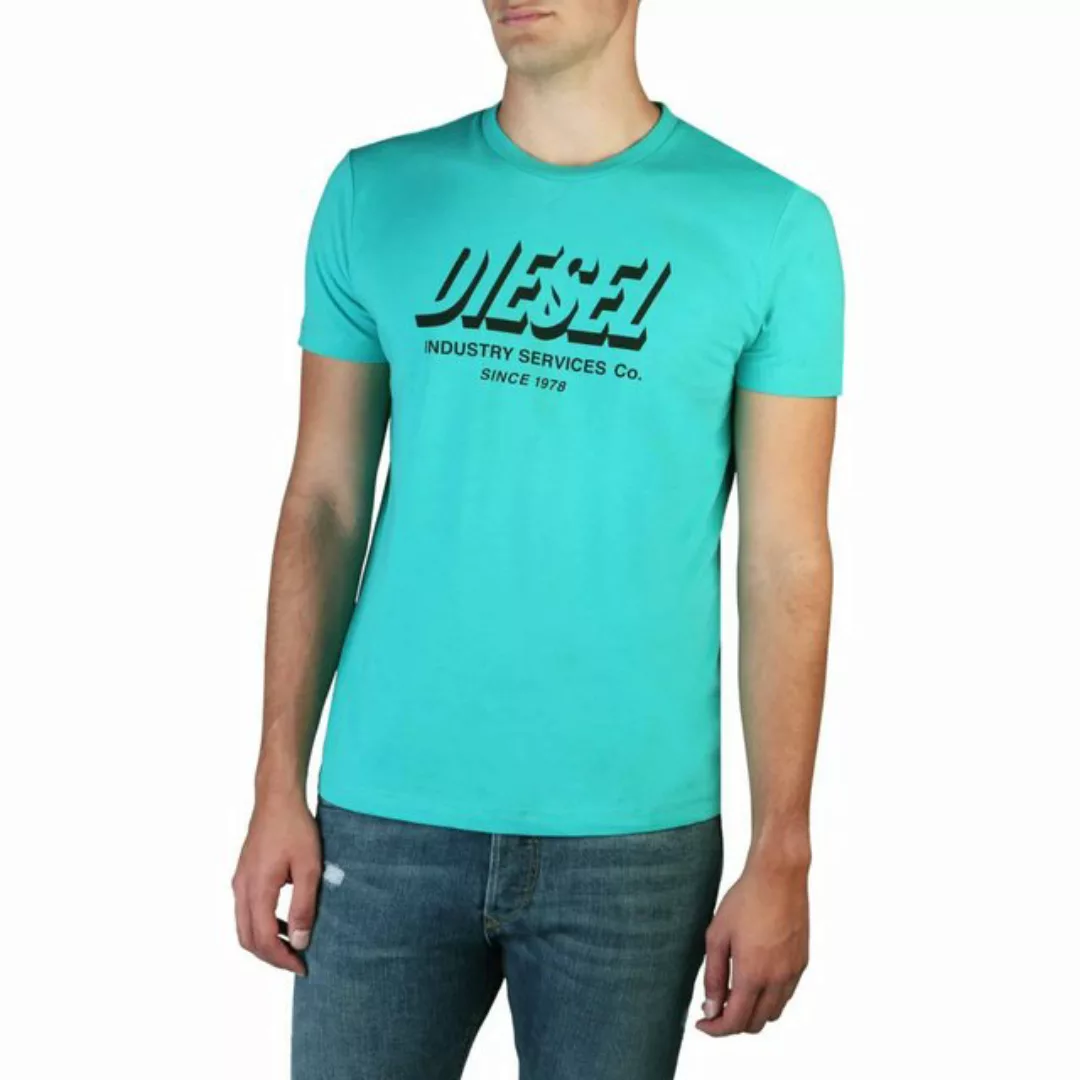 Diesel Rundhalsshirt Rundhals Logo Print Slim Fit Shirt Cremeweiß - T-DIEGO günstig online kaufen