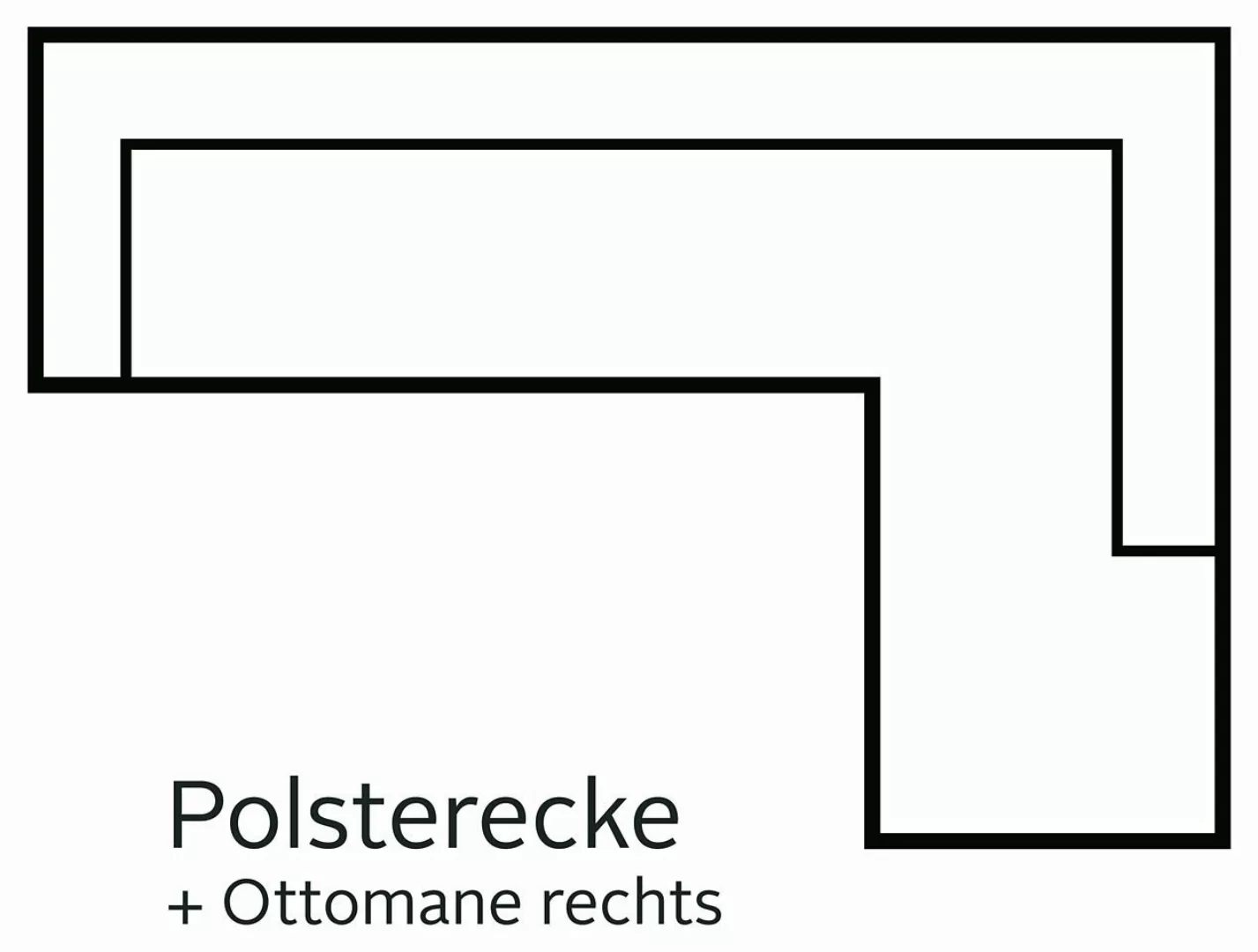 Home affaire Ecksofa MARSEILLE (279/152cm),L-Form, Rec. rechts/links, Massi günstig online kaufen