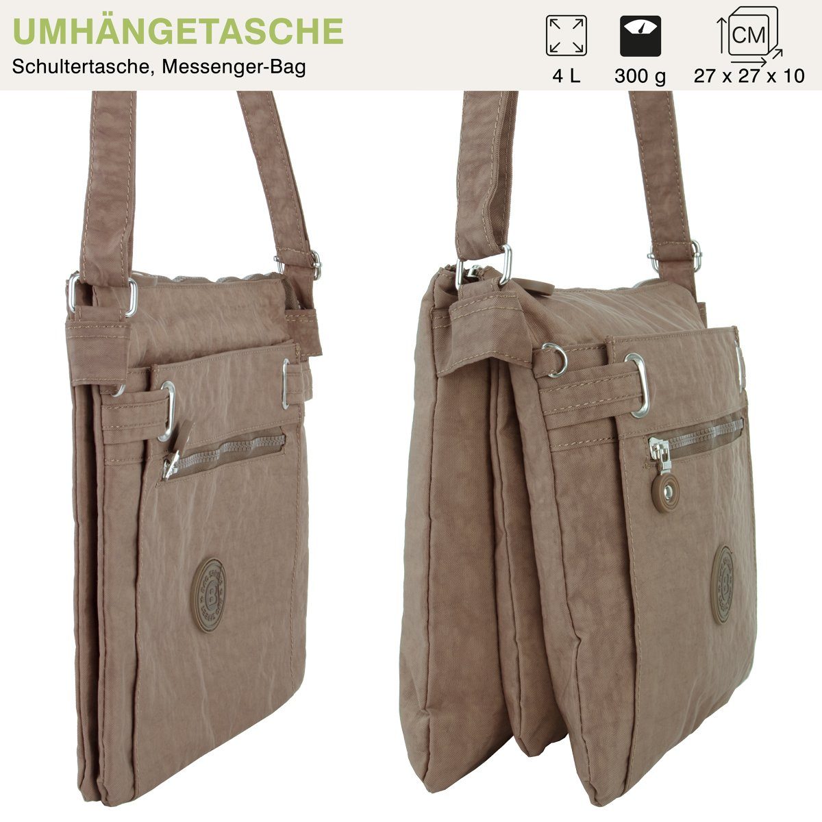 compagno Henkeltasche, Sportive Umhänge-Tasche 3-Fächer mit günstig online kaufen
