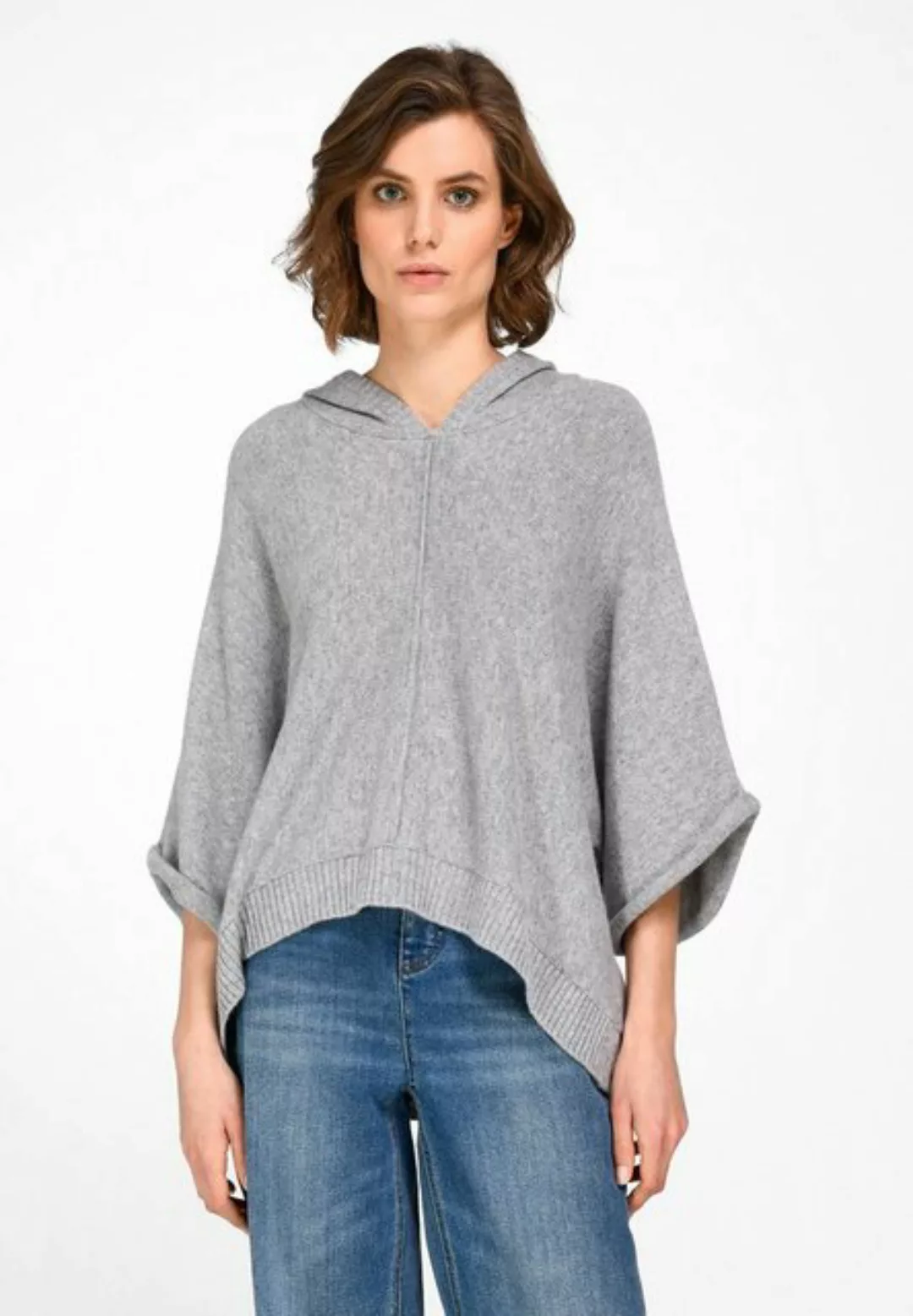 Hoodie-Pullover aus Schurwolle und Kaschmir include grau günstig online kaufen