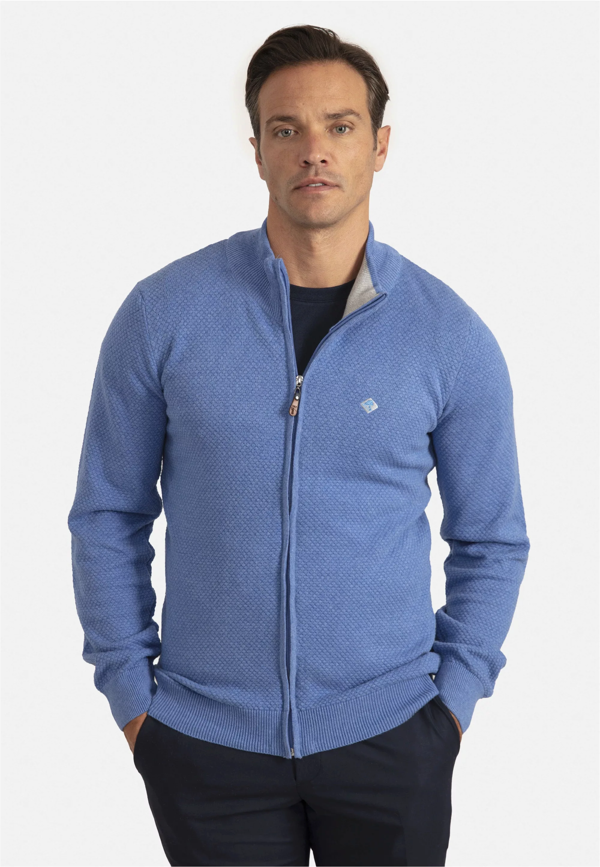 SIR RAYMOND TAILOR Strickjacke "Sydney", mit kleinem Stehkragen günstig online kaufen