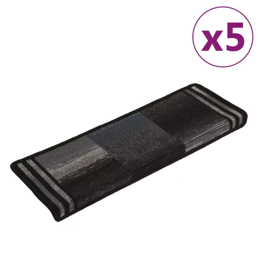 Vidaxl Treppenstufen-matten Selbstklebend 5 Stk. 65x25 Cm Schwarz/grau günstig online kaufen
