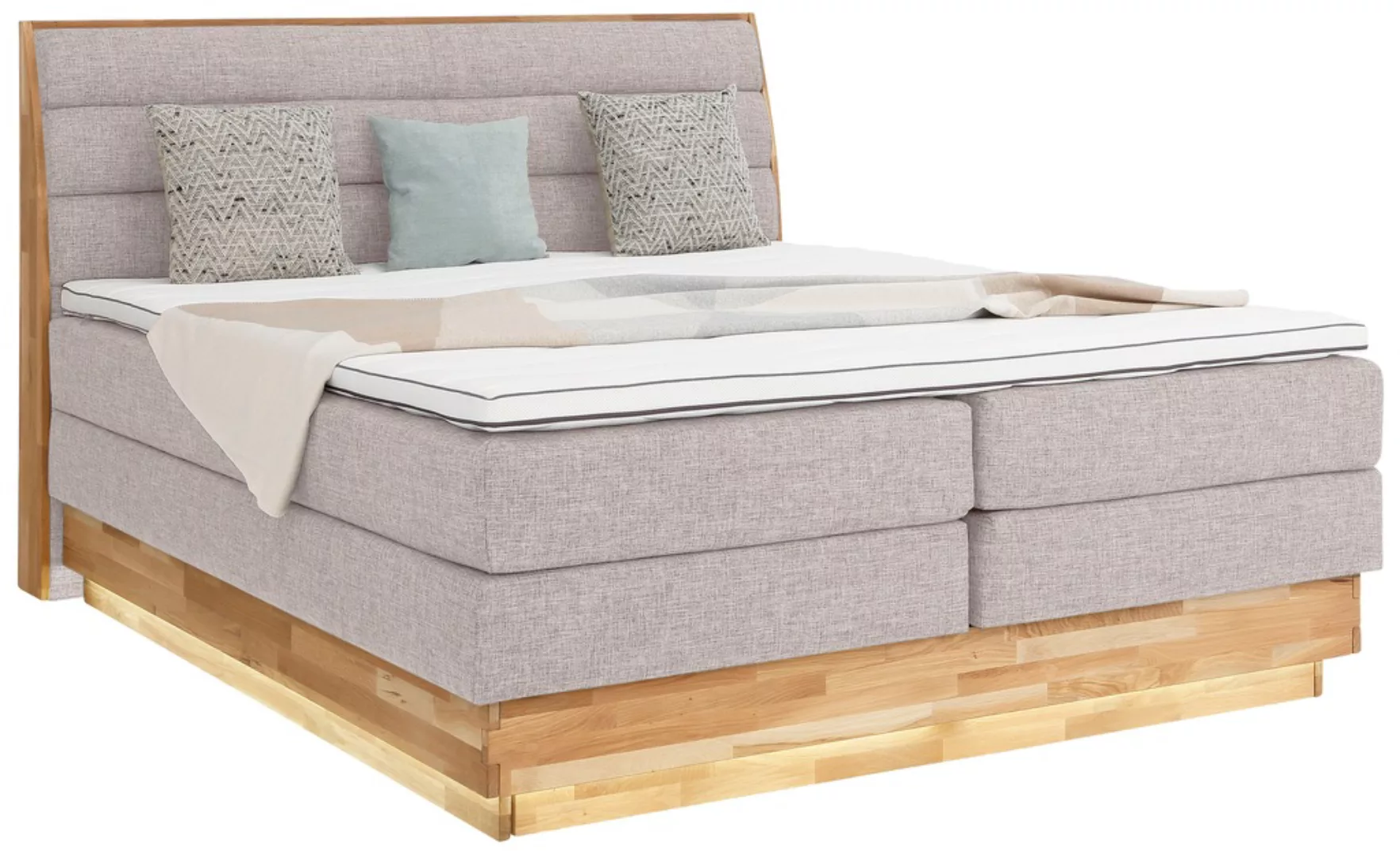 OTTO products Boxspringbett, LED-Beleuchtung, mit zertifizierten, recycelte günstig online kaufen