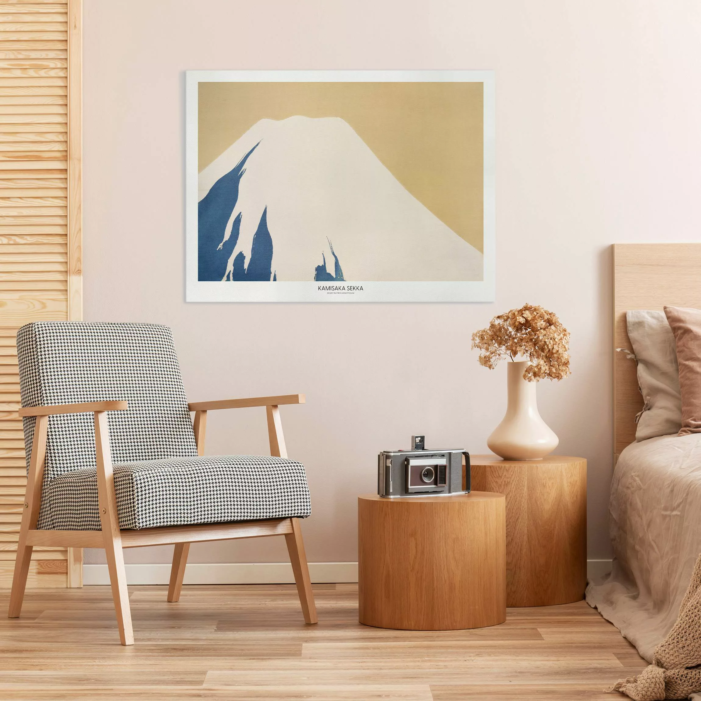 Leinwandbild Holzschnitt Fujiyama günstig online kaufen