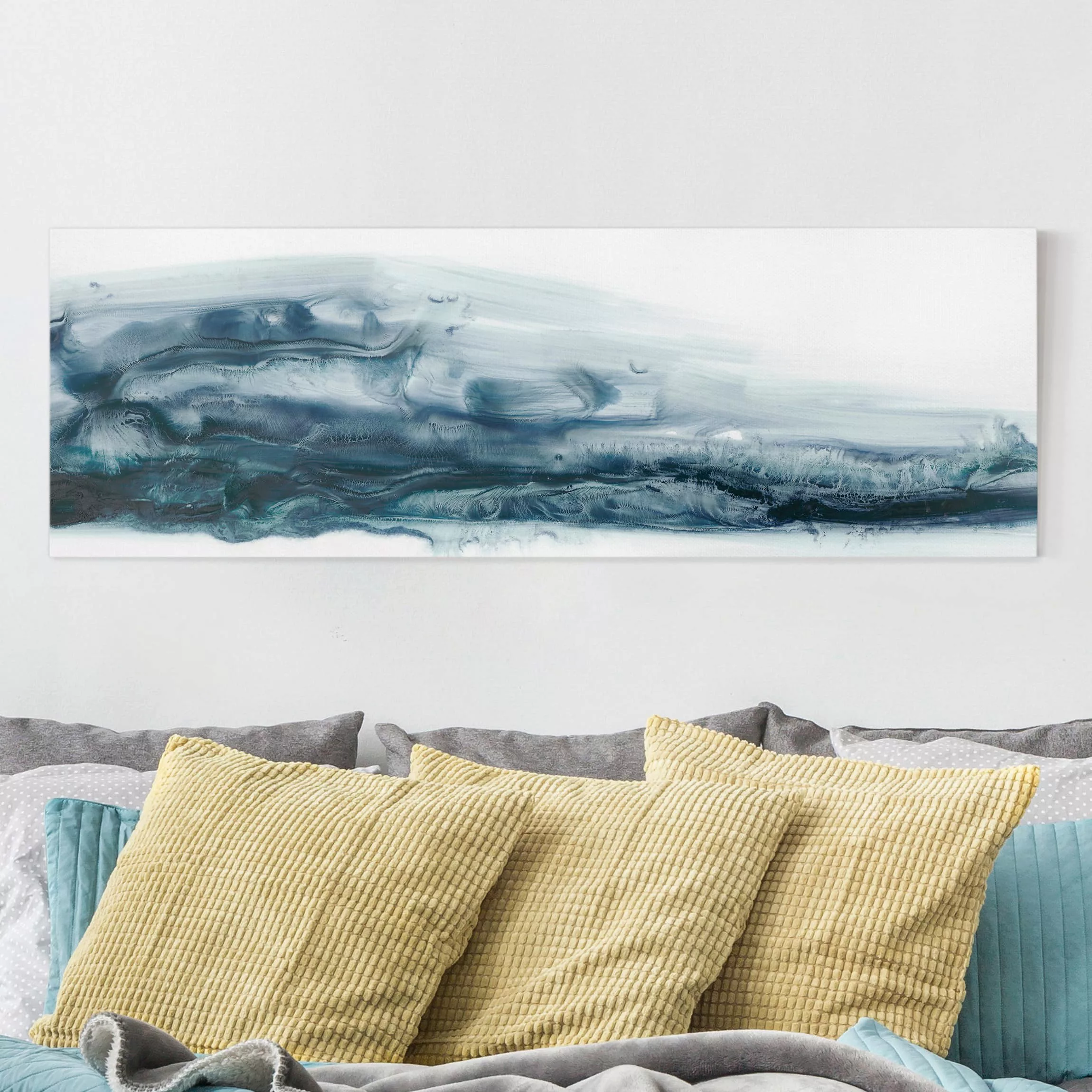 Leinwandbild Abstrakt - Panorama Meeresströmung II günstig online kaufen