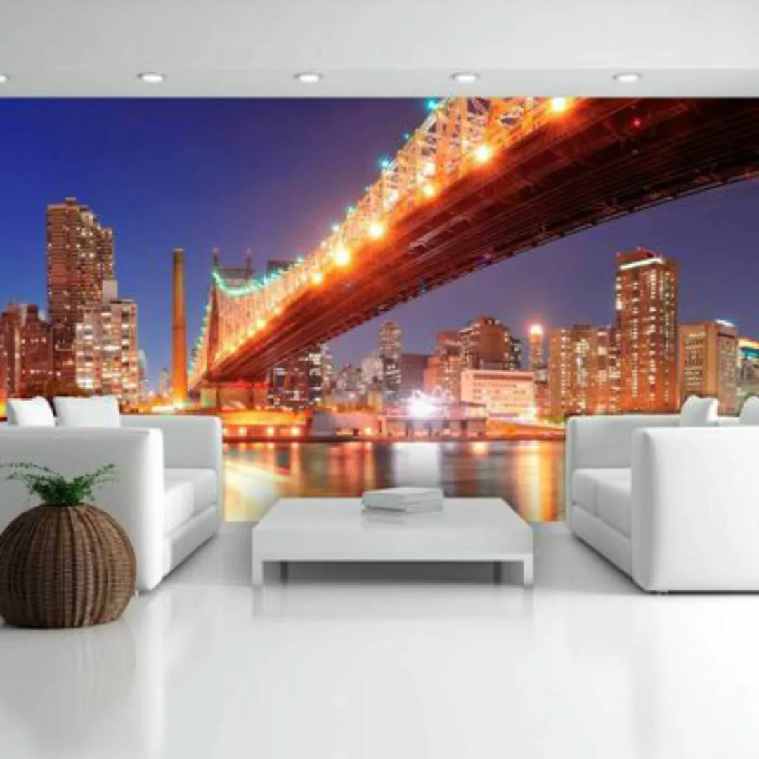 artgeist Fototapete Queensborough Bridge - New York mehrfarbig Gr. 550 x 27 günstig online kaufen