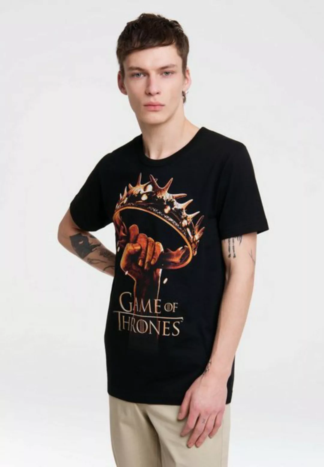 LOGOSHIRT T-Shirt Game of Thrones - Krone mit Game Of Thrones-Frontprint günstig online kaufen