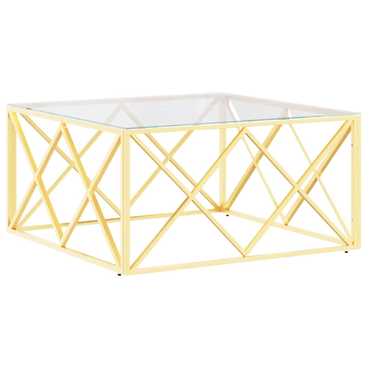 vidaXL Couchtisch 80x80x40 cm Edelstahl und Glas Modell 2 günstig online kaufen